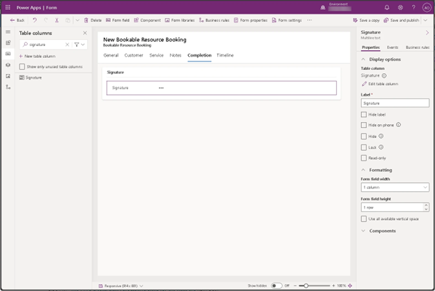 Add Signature Control to a Custom Form