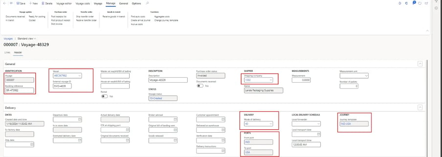 Capture All Information Related To Voyage & Vessels