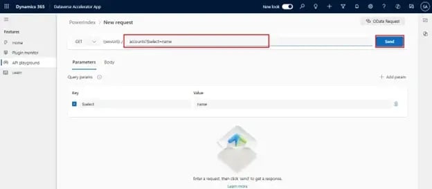 Click on the Send button to execute the request