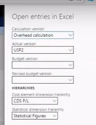Exporting Data from Cost Accounting to Excel 2
