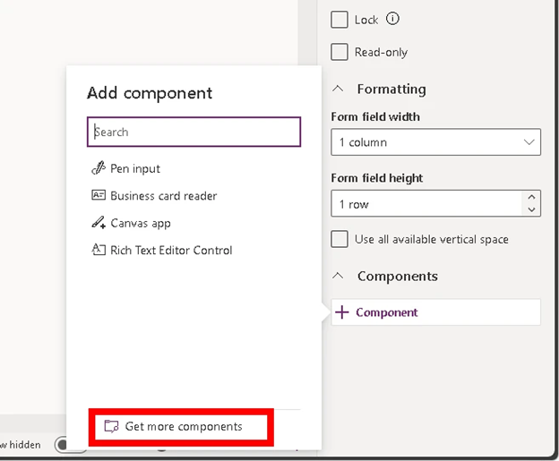 Signature Control component