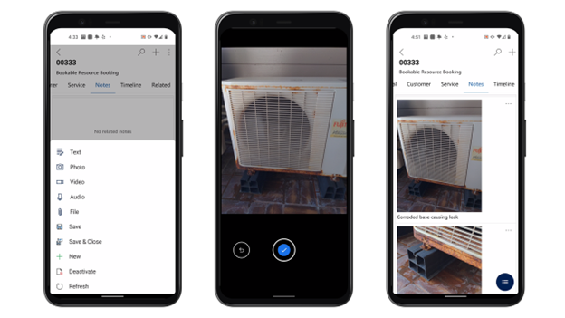 Take Photos in the Field Serice App