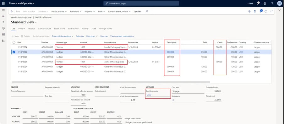 Voyage Cost Tracking