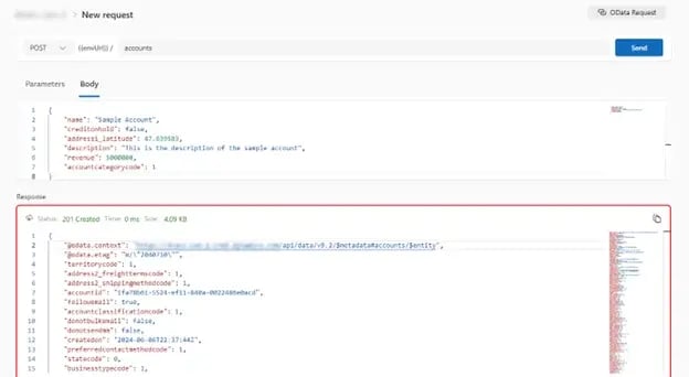 You can view the response in the lower section of the page