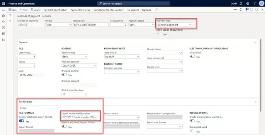 Setup Method of Payment in Accounts Payable Module