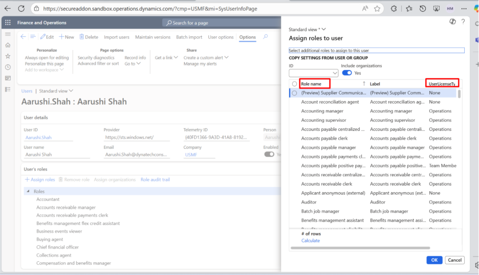 Role-Wise License View 2