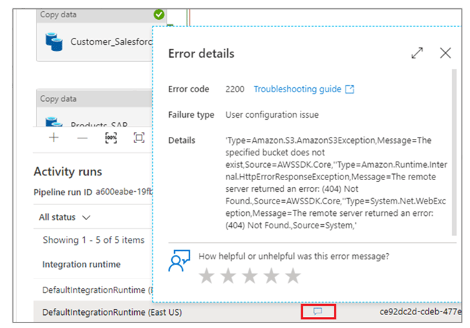 error details