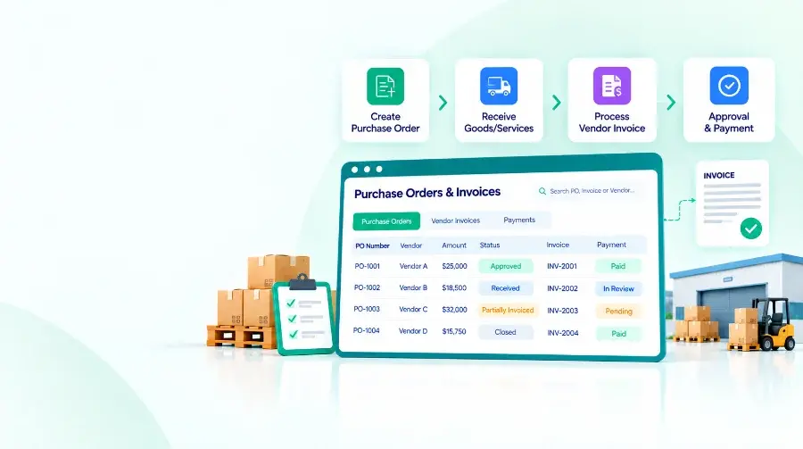 <span>Purchase Orders Management</span> and Vendor Invoices